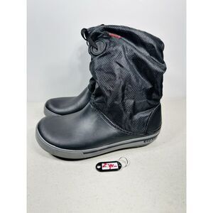 Crocs 14545 Crocband Women's Black Winter Boots - Size 9